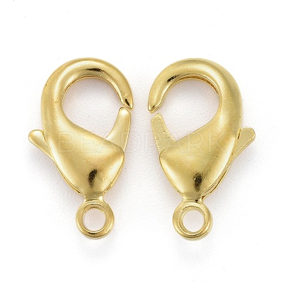 Brass Lobster Claw Clasps KK-903-G-NF-1