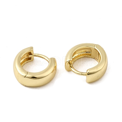 Brass Huggie Hoop Earrings EJEW-F260-04G-1-1