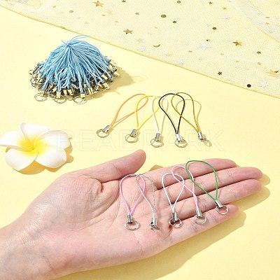 100Pcs Polyester Cord Mobile Straps MOBA-FS0001-02H-1