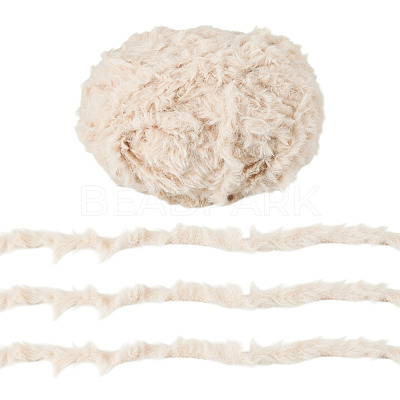 Super Bulky Faux Mink Fur Polyester Yarn YCOR-TAC0001-02B-1