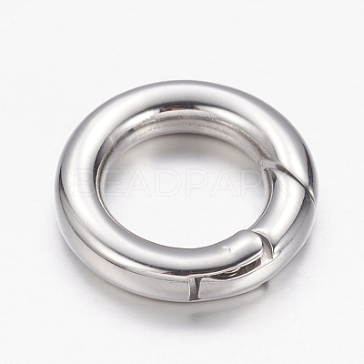 Tarnish Resistant 304 Stainless Steel Spring Gate Rings STAS-G134-13P-15mm-1