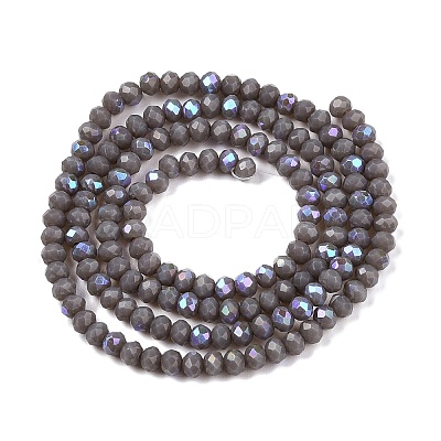 Electroplate Opaque Solid Color Glass Beads Strands EGLA-A044-P2mm-L10-1