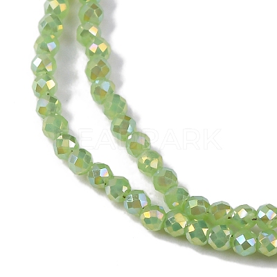 Electroplate Glass Beads Strands EGLA-H107-01A-A01-1