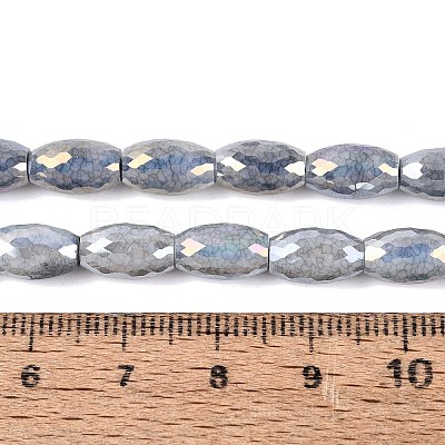 Anti-Tarnish Electroplate Glass Beads Strands EGLA-Q130-02A-01-1
