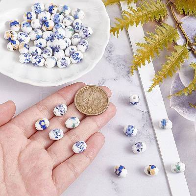 5Bags 5 Colors Handmade Porcelain Beads PORC-AR0001-12-1