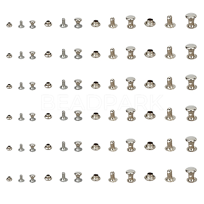 400 Sets 4 Styles Iron Rivets IFIN-FH0001-80-1