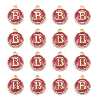 Golden Plated Alloy Enamel Charms ENAM-S118-08B-1