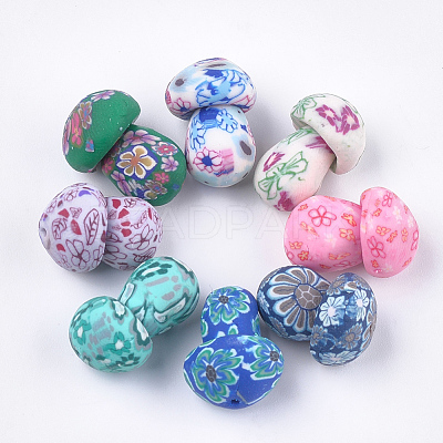 Handmade Polymer Clay Beads X-CLAY-T017-12-1
