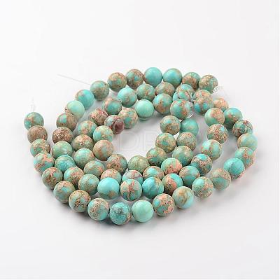 Natural Imperial Jasper Beads Strands G-I122-6mm-12-1