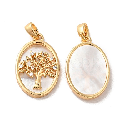 Brass Shell Pendants X-KK-M243-34G-1