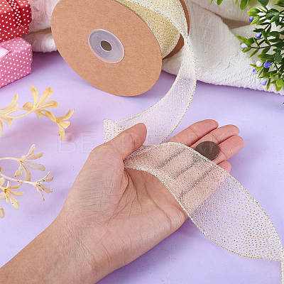 10 Yards Sparkle Polyester Glitter Ribbon OCOR-TAC0034-02A-1