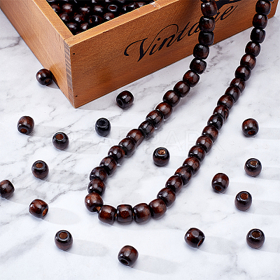 Wood European Beads WOOD-WH0030-25-1