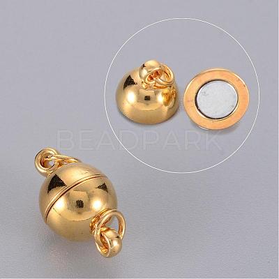 Brass Magnetic Clasps with Loops X-KK-MC020-G-NF-1