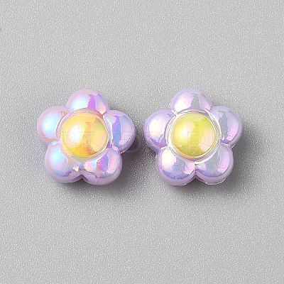 Plating Acrylic Beads MACR-WH0007-128B-1