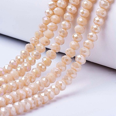 Electroplate Glass Beads Strands EGLA-A044-P4mm-BM-1