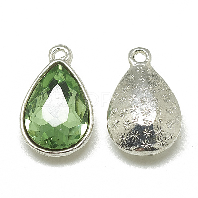 Alloy Glass Charms PALLOY-T028-7x10mm-19-1