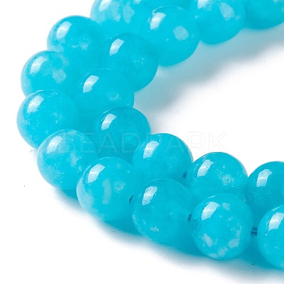 Natural White Jade Imitation Amazonite Beads Strands G-I299-F04-6mm-1