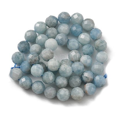 Natural Aquamarine Beads Strands G-E561-25-8mm-01-1