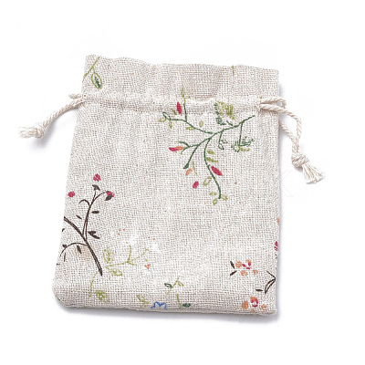 Polycotton(Polyester Cotton) Packing Pouches Drawstring Bags ABAG-T006-A06-1