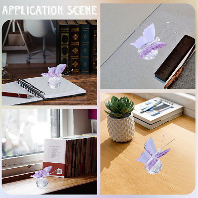 1Pc Glass Crytsal Butterfly Display Decorations LAMP-CN0001-01A-1