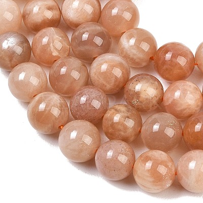 Natural Sunstone Beads Strands G-G342-A02-8mm-1