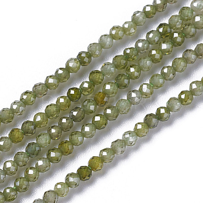 Cubic Zirconia Beads Strands G-F596-48B-3mm-1