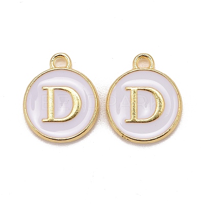 Golden Plated Alloy Charms LS-ENAM-S118-01D-1