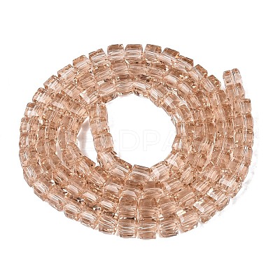 Transparent Glass Beads Strands GLAA-R041-8x8mm-A05-1