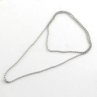 Tarnish Resistant 304 Stainless Steel Ball Chain Necklace Making X-NJEW-R225-06-1