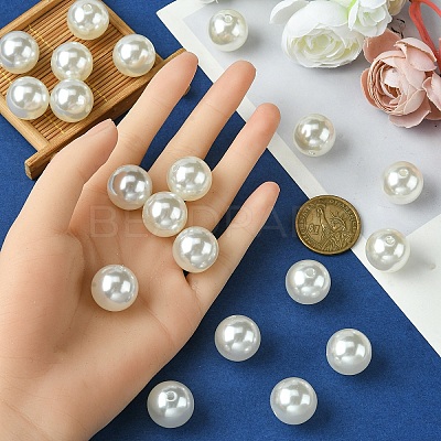 ABS Plastic Imitation Pearl Beads MACR-YW0002-18mm-82-1