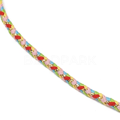 2.5MM Round Nylon Cotton Cord Necklace Making NJEW-C106-01G-1