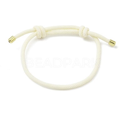 Adjustable Nylon Round Milan Cord Slider Bracelet Making FB-H001-01G-16-1