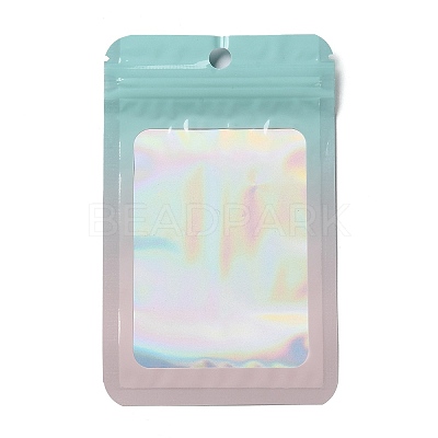 Rectangle Glitter Holographic PVC Resealable Packaging Bags ABAG-P011-01D-01-1