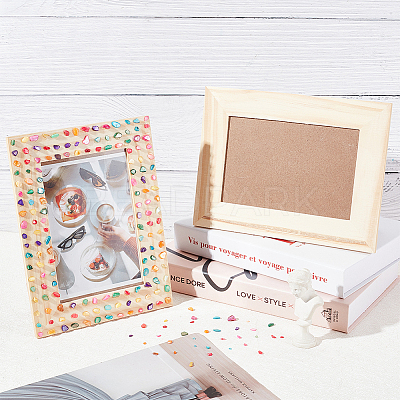 DIY Chips Shell Mosaic Photo Frame Making Kit DIY-OC0004-48-1