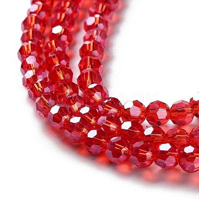 Electroplate Glass Bead Strands EGLA-R015-4mm-23-1