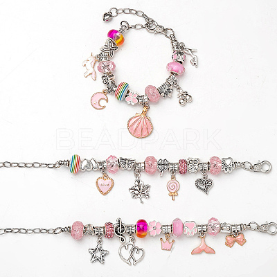 DIY Alloy European Bracelets Making Kits DIY-I108-01C-1