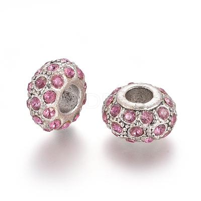 Antique Silver Plated Alloy European Beads MPDL-L029-X01-AS-1