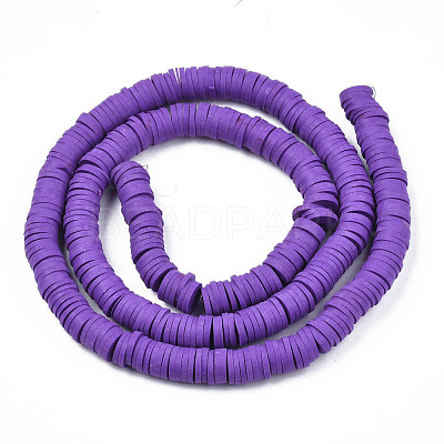 Handmade Polymer Clay Beads Strands CLAY-R089-6mm-013-1