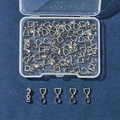 50Pcs Brass Ice Pick Pinch Bails IFIN-FS0001-47B-1