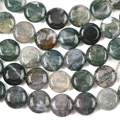 Natural Moss Agate Beads Strands G-L648-B11-15mm-1