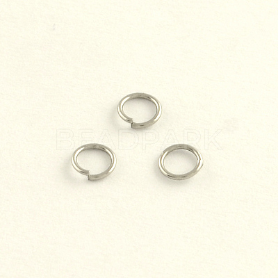 Tarnish Resistant 304 Stainless Steel Open Jump Rings STAS-R065-46-1