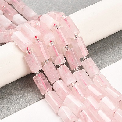 Natural Madagascar Rose Quartz Beads Strands G-G068-A23-01-1
