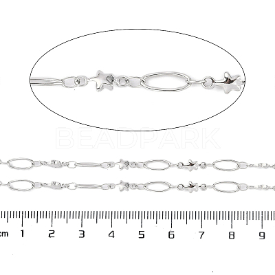 Non-Tarnish 304 Stainless Steel Link Chain CHS-H028-07C-P-1