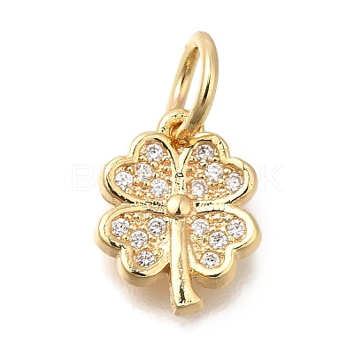 Brass Micro Pave Cubic Zirconia Pendants KK-Q001-12G-1