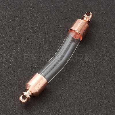 Transparent Glass Vial Pendant Normal Link Connectors GLAA-D004-01RG-02-1