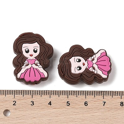 Princess Food Grade Silicone Focal Beads SIL-A008-05B-1