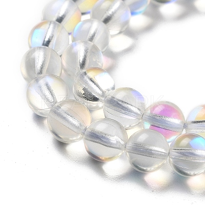 Synthetic Moonstone Beads Strands G-P528-J01-13-1