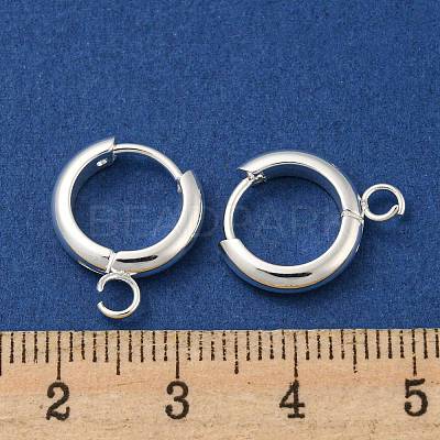 201 Stainless Steel Huggie Hoop Earring Findings STAS-P283-01Y-S-1