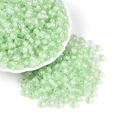 FGB Inside Colours Transparent Glass Seed Beads SEED-T009-01B-1