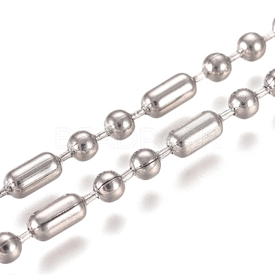 Tarnish Resistant 304 Stainless Steel Ball Chains CHS-E021-07A-P-1